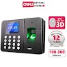 Máy Chấm Công Quét Vân Tay Deli Chính Hãng - Màn Hình 2.4 Inch, Cổng Kết Nối Usb - Nhiều Ngôn Ngữ - E3960