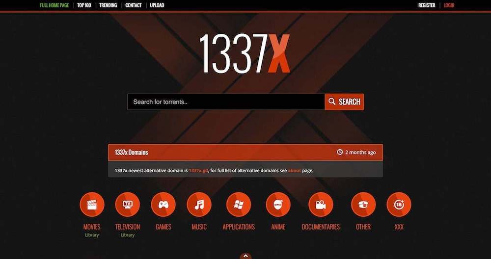 web sitesi 1337x