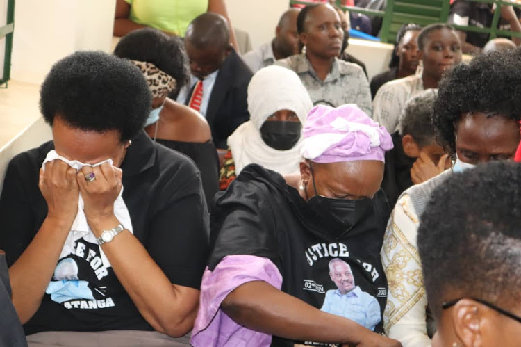 Some of Katanga's relatives were seen weeping in court upon