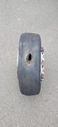 The burst tyre of the military jet