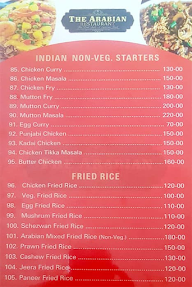 The Arabian Restaurant menu 4