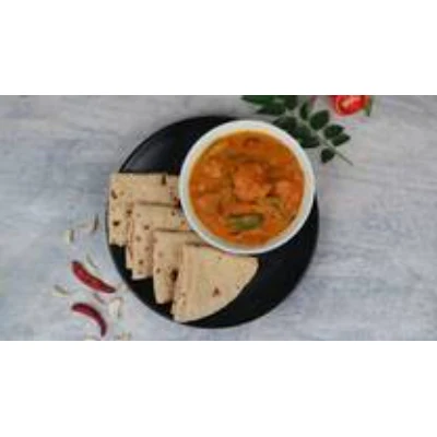 Kadai Chicken+Roti [4 Pieces]