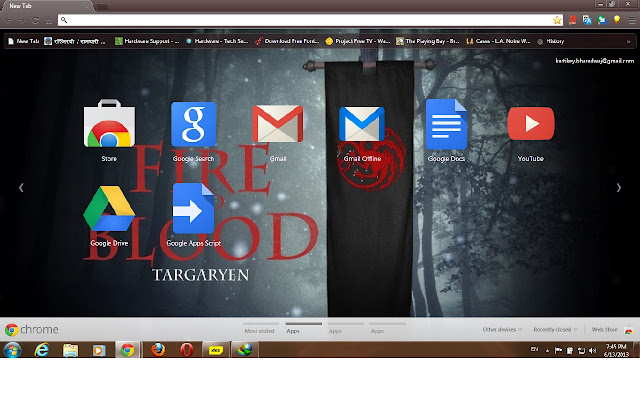 Game Of Thrones : House Targaryen chrome extension