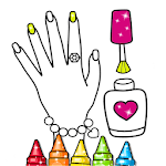 Glitter Nail Drawing Book and Coloring Game Apk