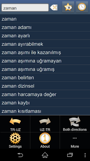 Turkish Uzbek dictionary