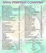 Sahu Paratha Company menu 1