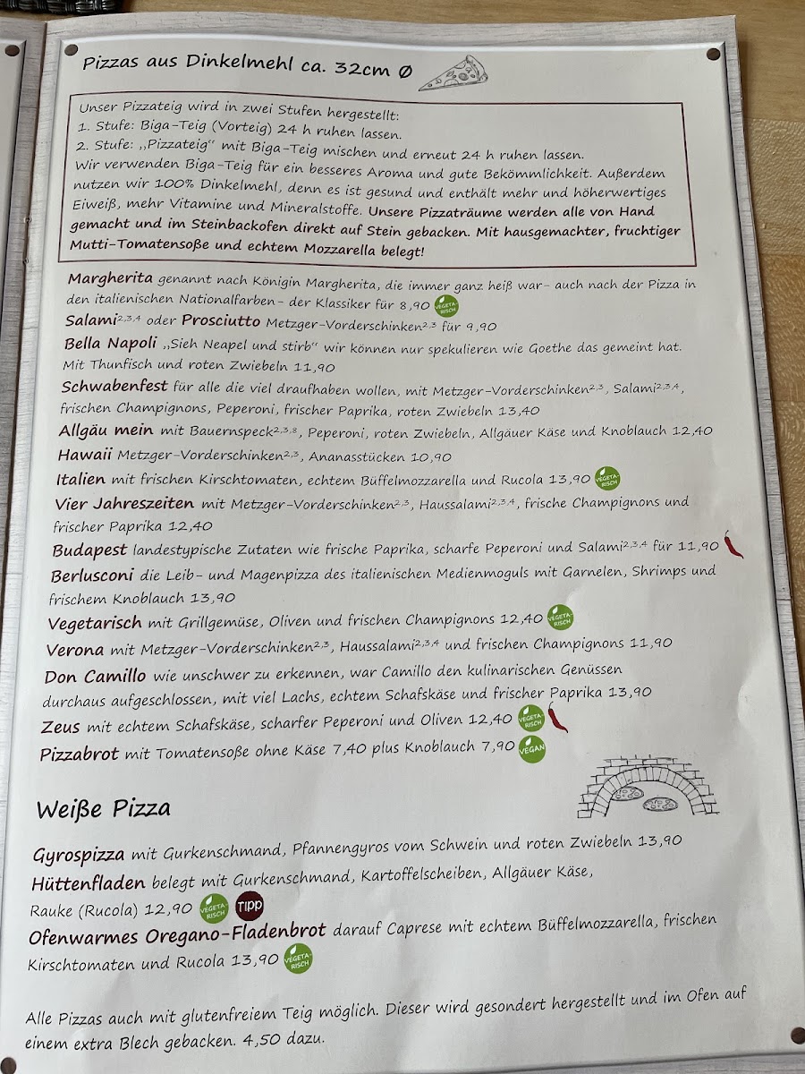 Beim Olivenbauer - Füssen gluten-free menu