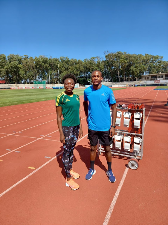 Madibaz Athletics Club athletes Shirley Nekhubvi and Luxulo Adams