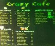 Crazy Cafe menu 1