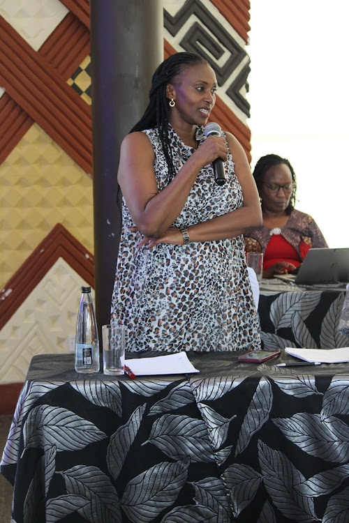 Public Health PS Mary Muthoni at English Point Marina in Mombasa on Monday.