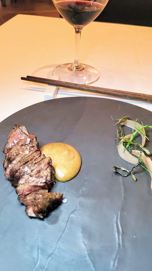 Chef's Menu Experience at Castagna: Beef zabuton cooked in fermented butter, charred onion, black olive