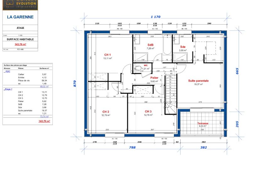  Vente Terrain + Maison - Terrain : 462m² - Maison : 145m² à Liverdy-en-Brie (77220) 