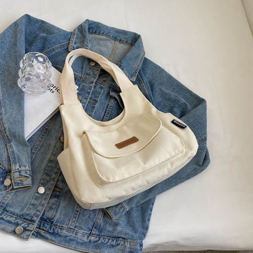 Title 2, Large Capacity Summer Fashion Canvas Shoulder B...