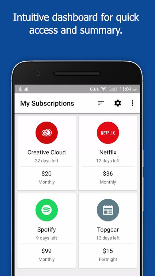   Subscribly- 스크린샷 