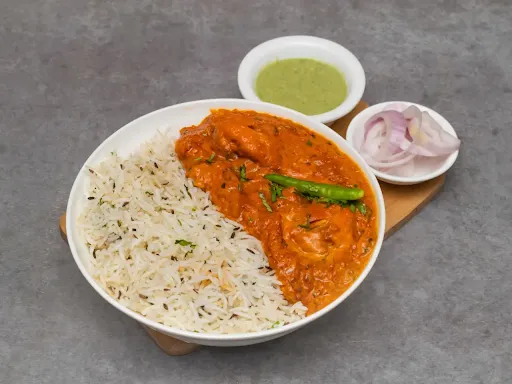 Chicken Curry Rice Bowl With Raita