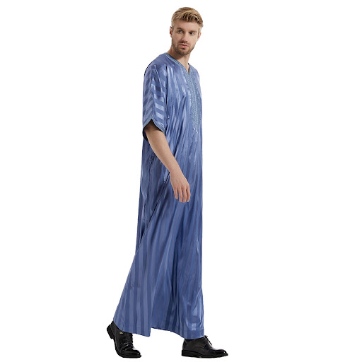 Title 8, Mens Fashion Robe with Stripe Embroidery for u...