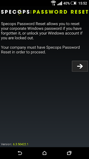 Specops Password Reset