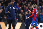 Patrick Vieira and midfielder Conor Gallagher all smiles after Crystal Palace earned a point from Manchester City and stopped the champions from scoring. 
