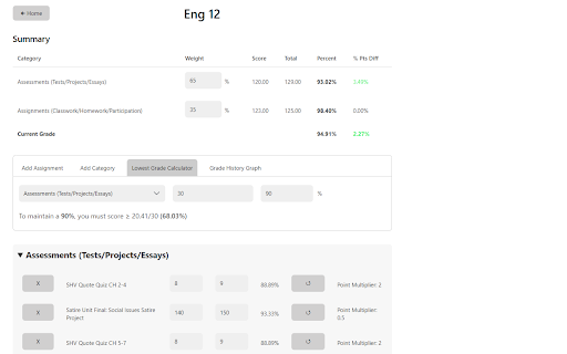 Infinite Campus Grades++