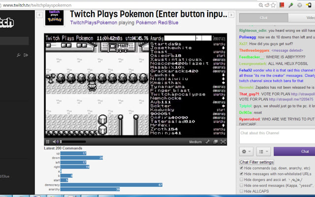 TwitchPlaysPokemon Chrome Extensions