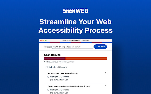 Accessible Web Helper chrome extension