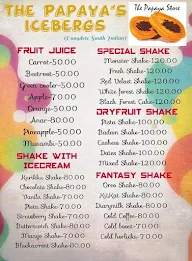 The Papaya Store menu 1