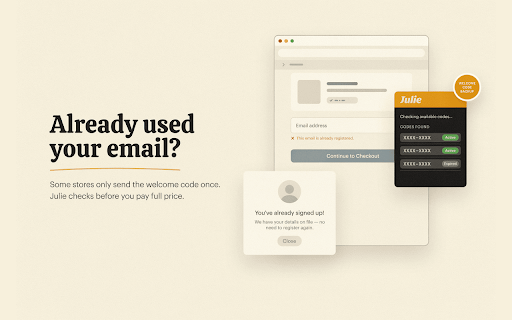 Julie — Last-Second Coupon Finder screenshot 3
