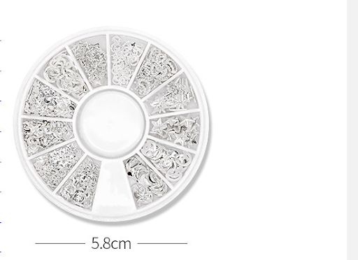 Title 1, Silver Rivet Xingyue Metal Alloy Nail Box Rhine...