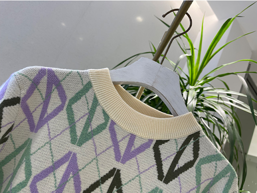 Title 9, Color Diamond Check Sweater Female Geometric