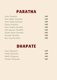 Hey Paratha menu 1