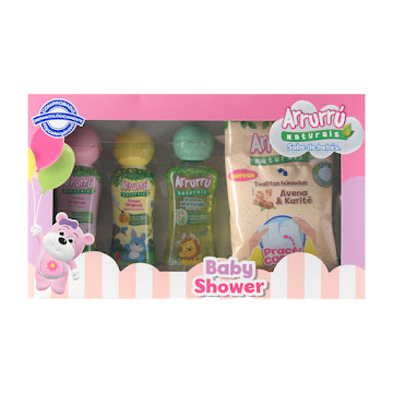 Estuche Arrurrú Naturals Baby Shower Shampoo + Crema Original + Toallitas Húmedas  