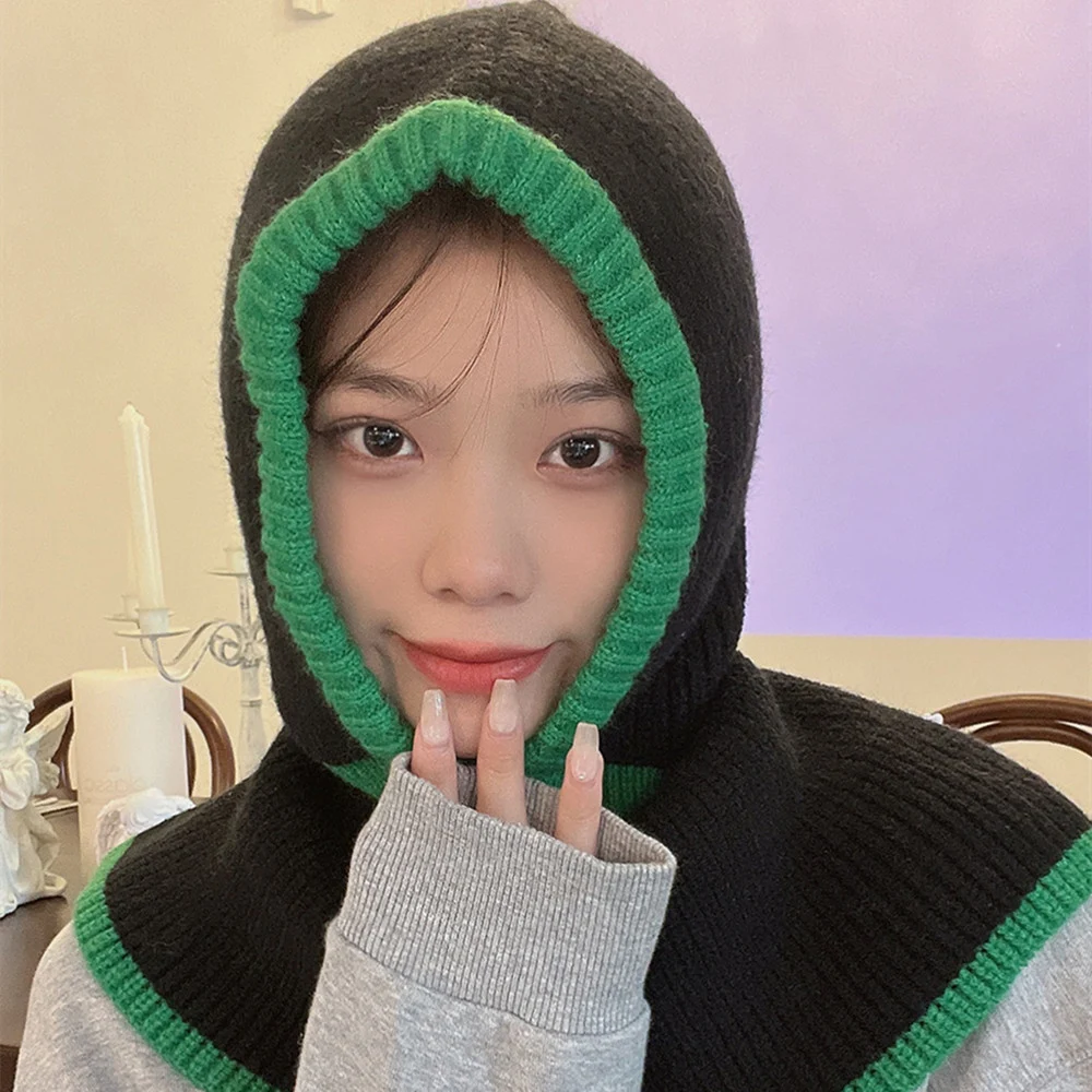 Title 5, Womens Warm Knitted Hooded Scarf