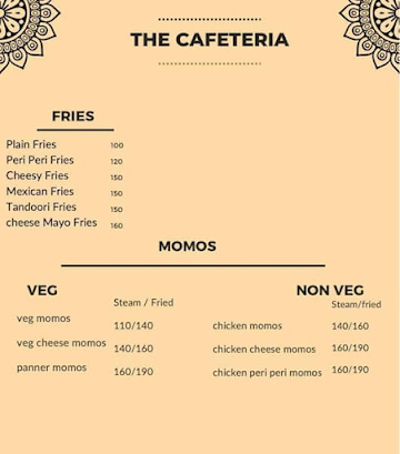 The Cafeteria menu 