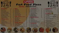 Urmi Fast Food Plaza menu 1