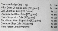 Online Cake Wala menu 1