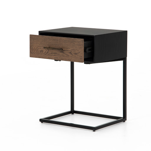 C shaped nightstand with drawer discount