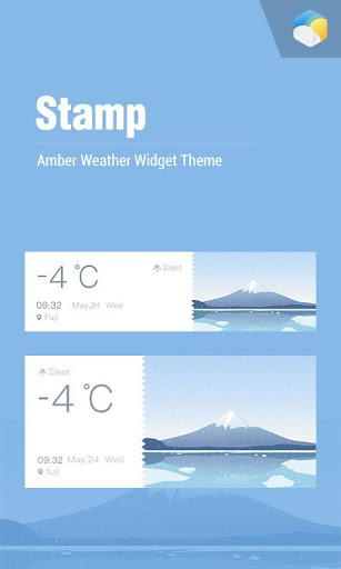 Minimalism weather clock wid