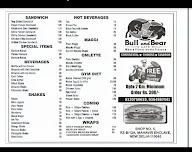 Bull And Bear Cafe menu 1