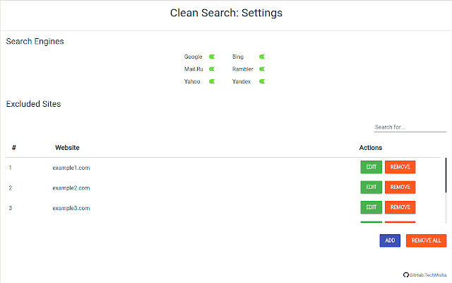 Clean Search