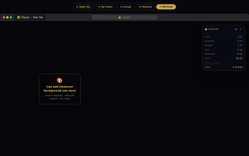 Miqaat — Prayer Times New Tab screenshot 5