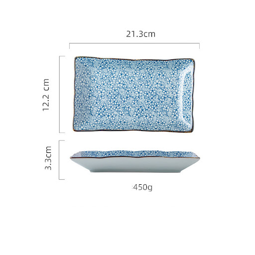 Title 5, Hekou Sushi Plate Rectangle Ceramic Creative Ho...