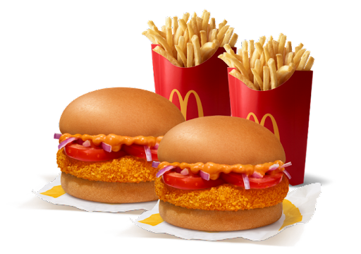 2 McAloo Tikki Burger + 2 Fries (L)