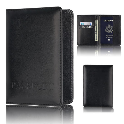 Title 4, Premium Leather Passport Holder and Ticket Orga...