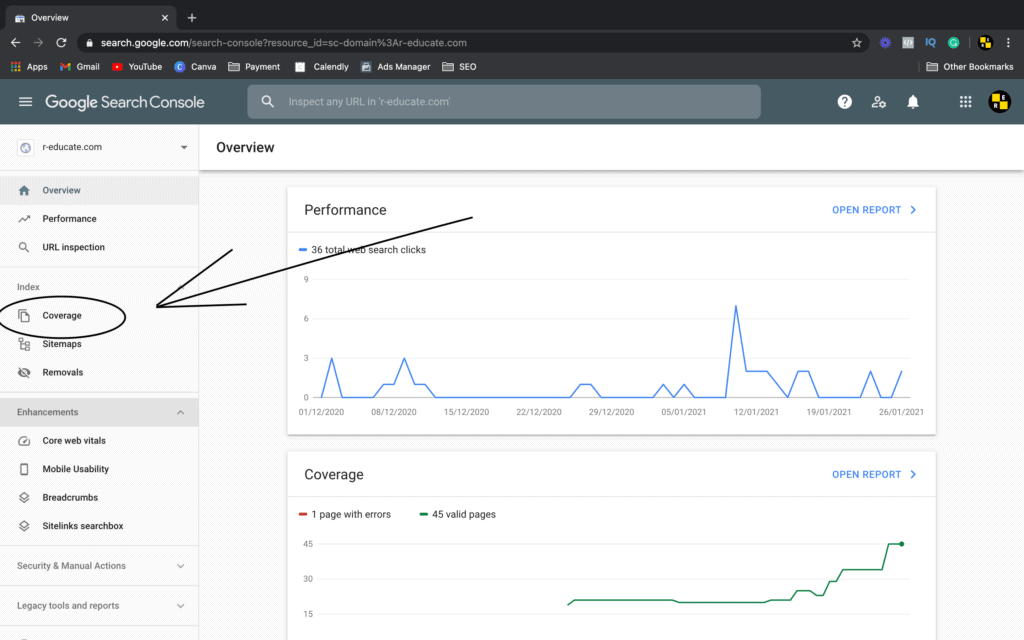 google search console