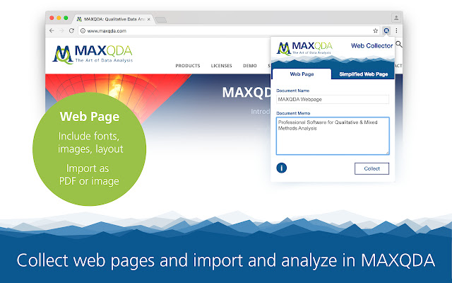 Web Collector for MAXQDA 2018 and 12 chrome extension