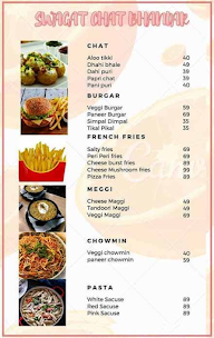 Swagat Chat Bhandar menu 1