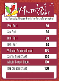 Mumbai Chaat menu 1