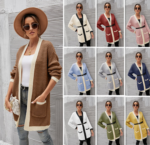 Title 2, Knit Cardigan Amazon New OL Commuter Loose Larg...