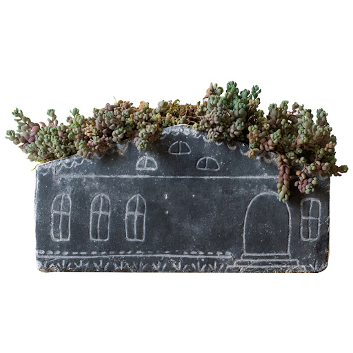 Title 7, Red Pottery Small House Flower Pot Decoration O...