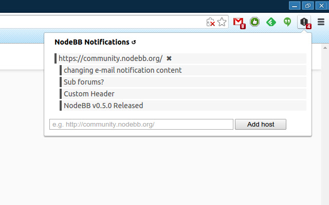 NodeBB Notifier chrome extension